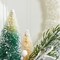 Frosted Christmas Tree Wreath Ornament Snowy Holiday Tree Hanging Decoration